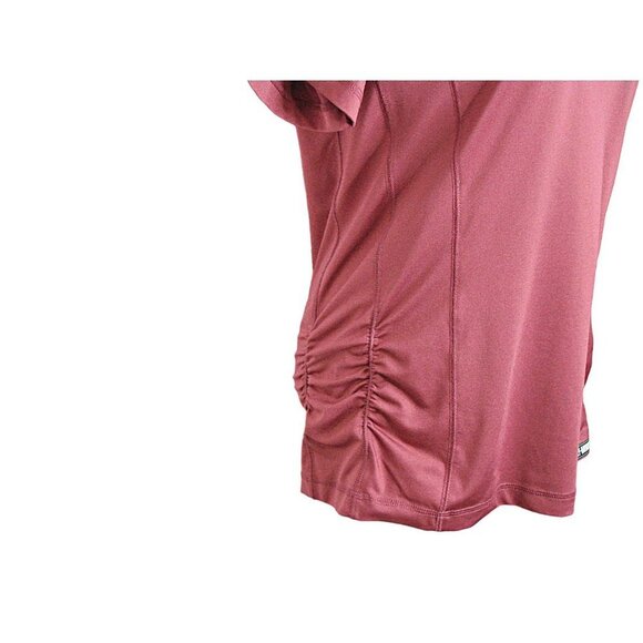 Harley Davidson Women Scoop Neck Rose Colored Shirt Ruched Sz XL Buddy Stubbs Az - Picture 2 of 11